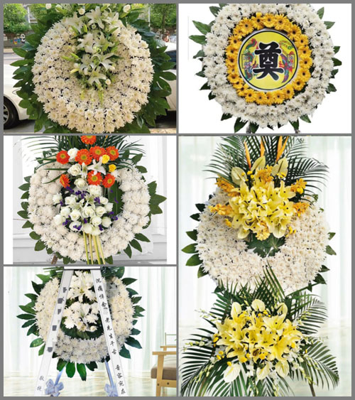 山东青岛平度市同和街道圈里胡家村花圈速递